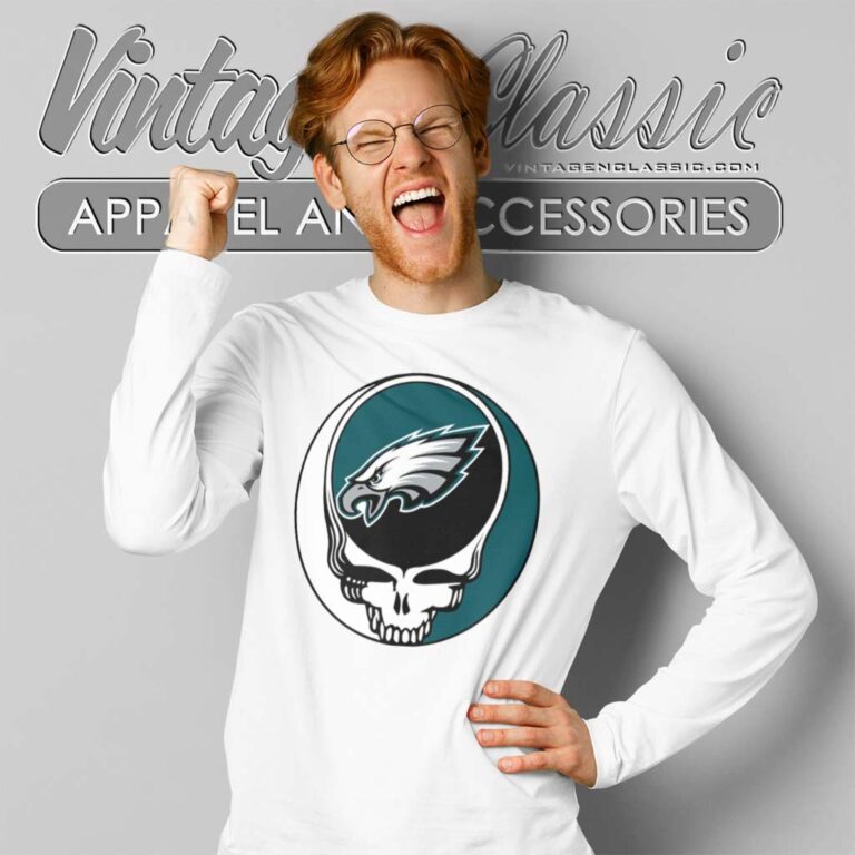 Philadelphia Eagles Grateful Dead Steal Your Face Long Sleeve Tee Philadelphia Eagles Grateful Dead Steal Your Face Long Sleeve Tee