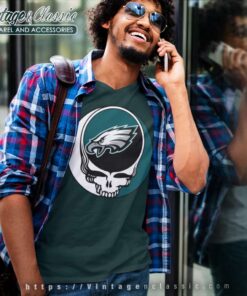 Philadelphia Eagles Grateful Dead Steal Your Face V Neck TShirt