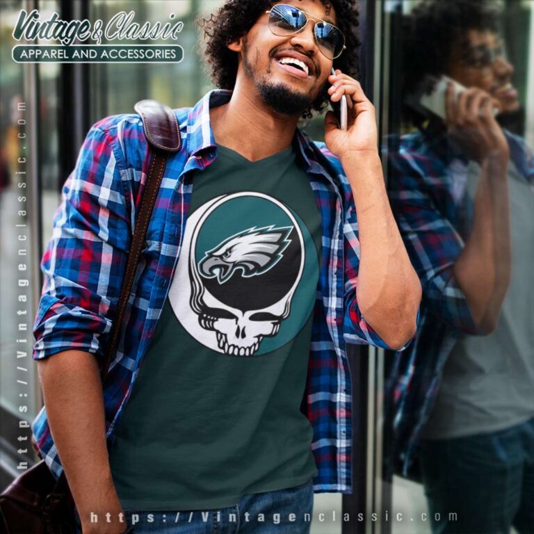 Philadelphia Eagles Grateful Dead Steal Your Face V Neck TShirt Philadelphia Eagles Grateful Dead Steal Your Face V Neck TShirt