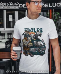 Philadelphia Eagles Horror Movies Characters Halloween Shirt