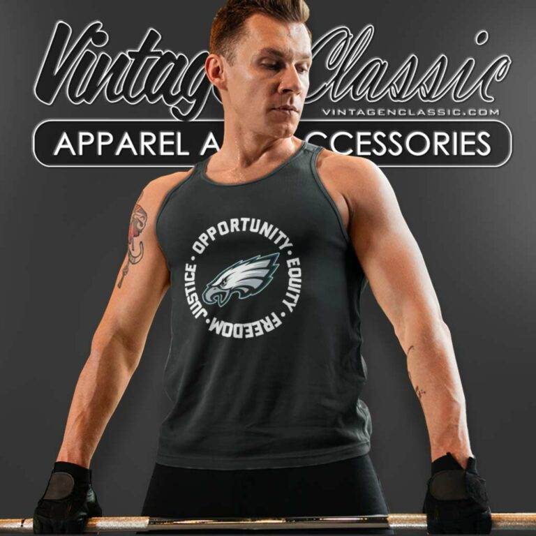 Philadelphia Eagles Justice Shirt Opportunity Equity Freedom Tank Top Racerback Philadelphia Eagles Justice Shirt Opportunity Equity Freedom Tank Top Racerback