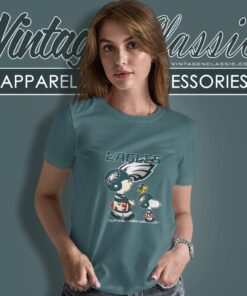 Philadelphia Eagles Lets Play Football Together Snoopy Shirt Women T shirt
