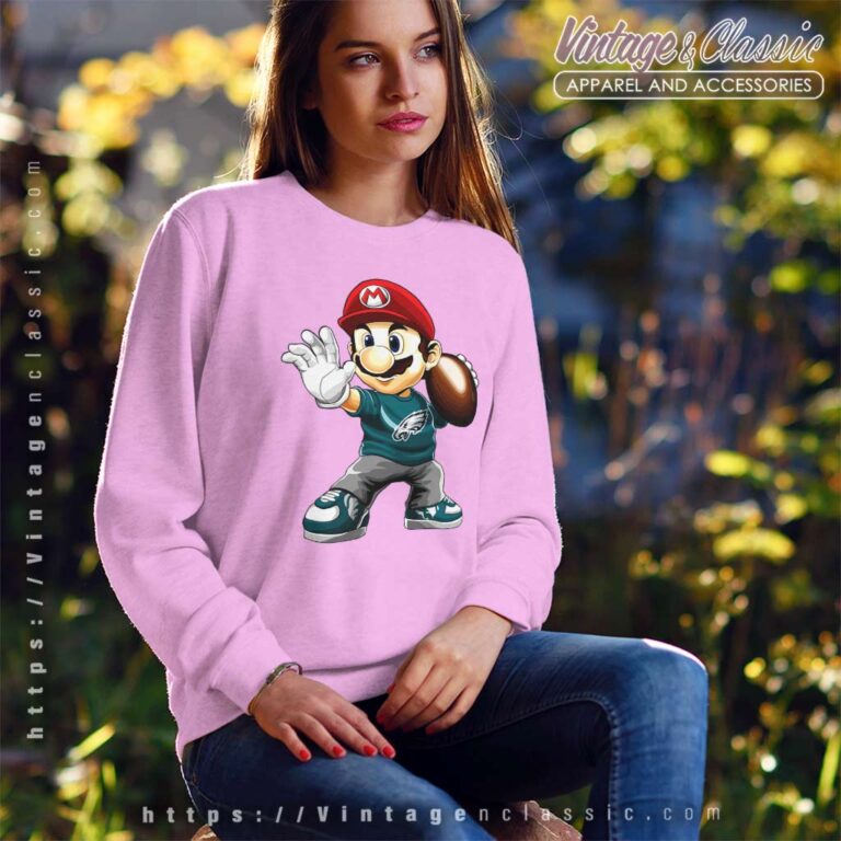 Philadelphia Eagles Mario Nintendo Sweatshirt Philadelphia Eagles Mario Nintendo Sweatshirt