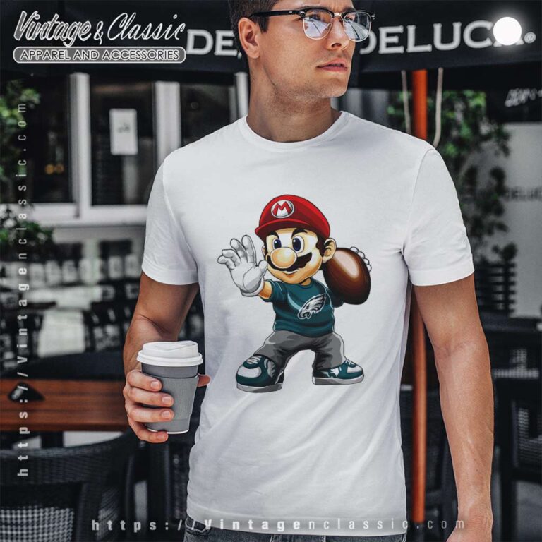 Philadelphia Eagles Mario Nintendo T Shirt Philadelphia Eagles Mario Nintendo T Shirt