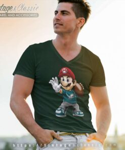Philadelphia Eagles Mario Nintendo V Neck TShirt
