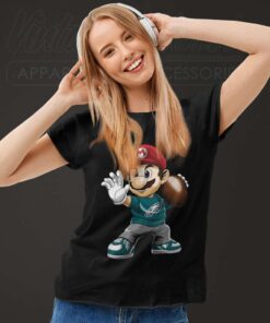 Philadelphia Eagles Mario Nintendo Women TShirt