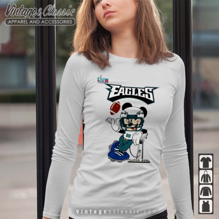 Philadelphia Eagles Mickey Mouse Super Bowl 2023 Longsleeves Philadelphia Eagles Mickey Mouse Super Bowl 2023 Longsleeves
