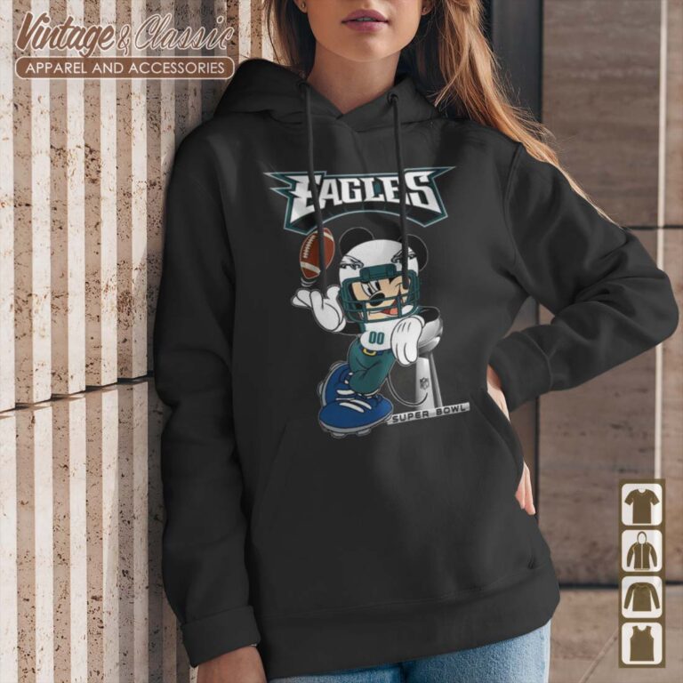 Philadelphia Eagles Mickey Mouse Super Bowl Hoodie 2 Philadelphia Eagles Mickey Mouse Super Bowl Hoodie 2