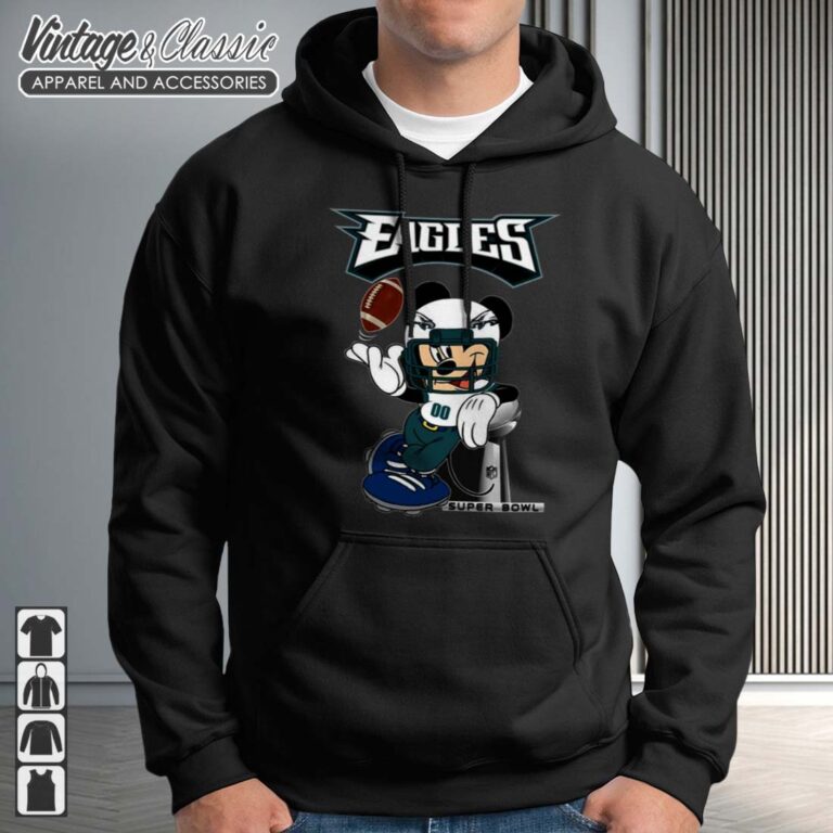 Philadelphia Eagles Mickey Mouse Super Bowl Hoodie Philadelphia Eagles Mickey Mouse Super Bowl Hoodie