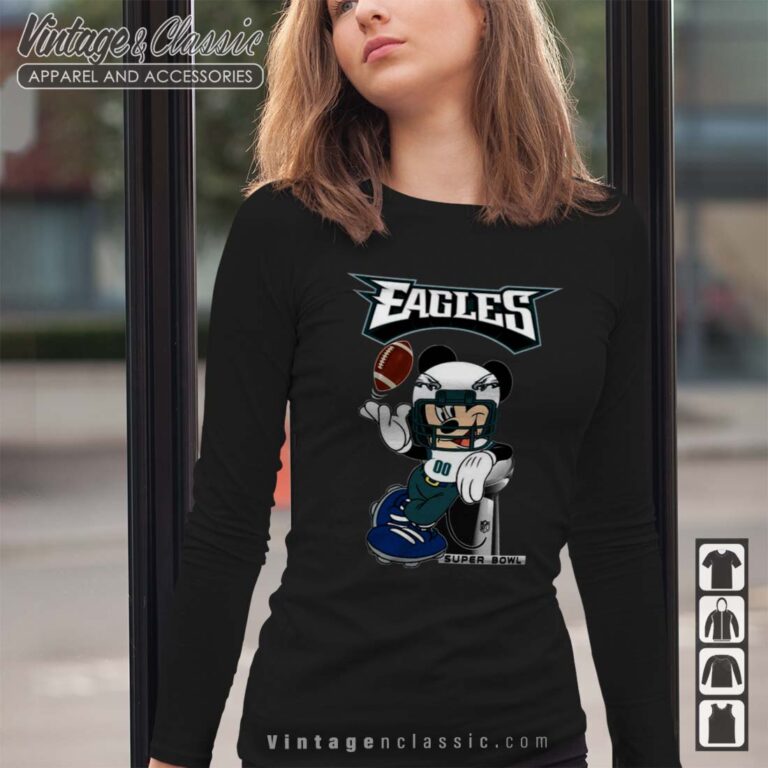 Philadelphia Eagles Mickey Mouse Super Bowl Longsleeves Philadelphia Eagles Mickey Mouse Super Bowl Longsleeves