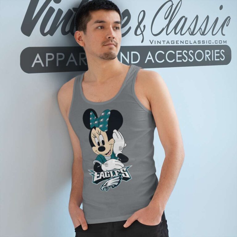 Philadelphia Eagles Minnie Mouse Tank Top Racerback Philadelphia Eagles Minnie Mouse Tank Top Racerback