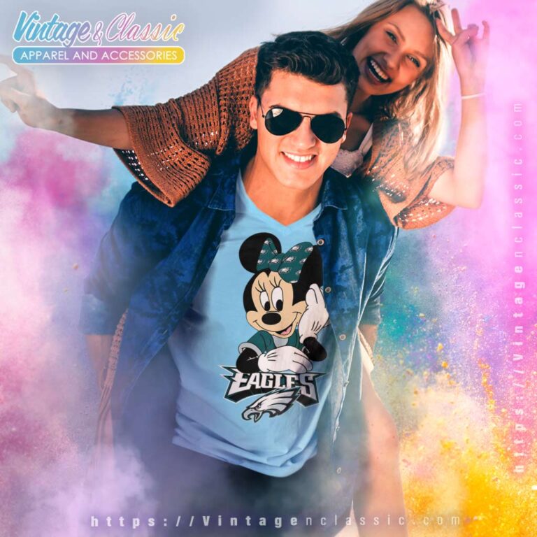 Philadelphia Eagles Minnie Mouse V Neck TShirt Philadelphia Eagles Minnie Mouse V Neck TShirt