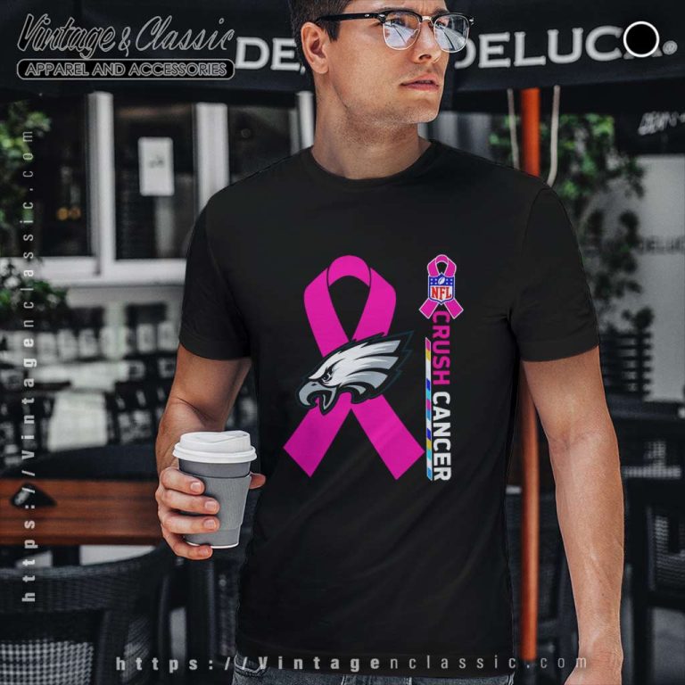 Philadelphia Eagles Nfl Crush Cancer 2023 T Shirt Philadelphia Eagles Nfl Crush Cancer 2023 T Shirt