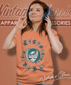 Philadelphia Eagles Nfl Grateful Dancing Bears Women T Shirt