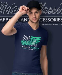 Philadelphia Eagles Philly Nation Fly High V Neck TShirt