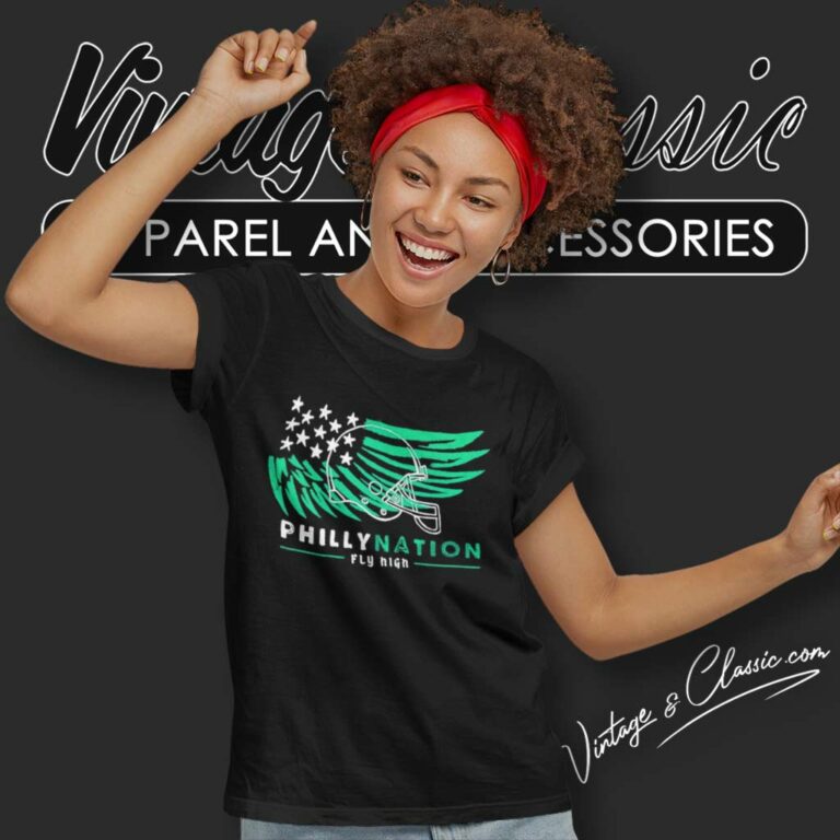 Philadelphia Eagles Philly Nation Fly High Women TShirt Philadelphia Eagles Philly Nation Fly High Women TShirt