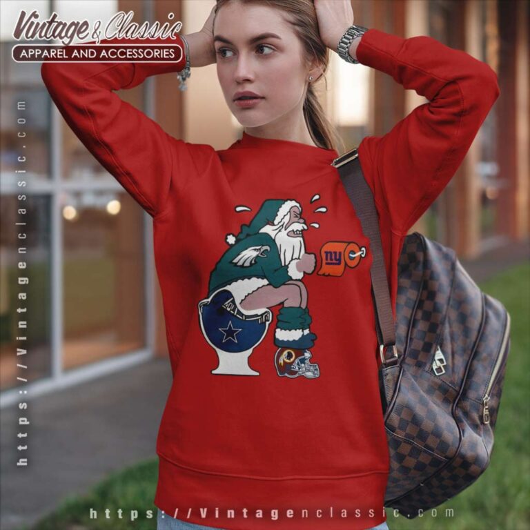 Philadelphia Eagles Santa Dallas Cowboys Toilet Sweatshirt Philadelphia Eagles Santa Dallas Cowboys Toilet Sweatshirt