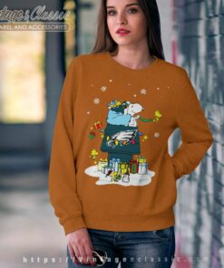 Philadelphia Eagles Santa Snoopy Christmas Sweatshirt