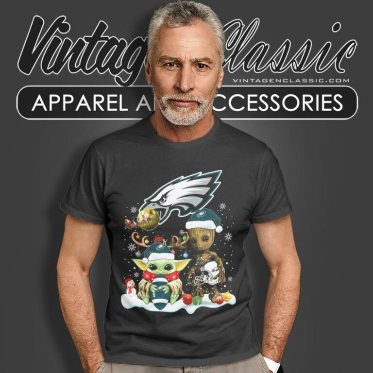 Philadelphia Eagles Shirt Baby Yoda And Groot Santa Christmas T Shirt Philadelphia Eagles Shirt Baby Yoda And Groot Santa Christmas T Shirt