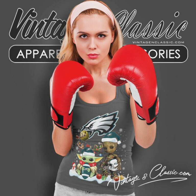 Philadelphia Eagles Shirt Baby Yoda And Groot Santa Christmas Tank Top Racerback Philadelphia Eagles Shirt Baby Yoda And Groot Santa Christmas Tank Top Racerback