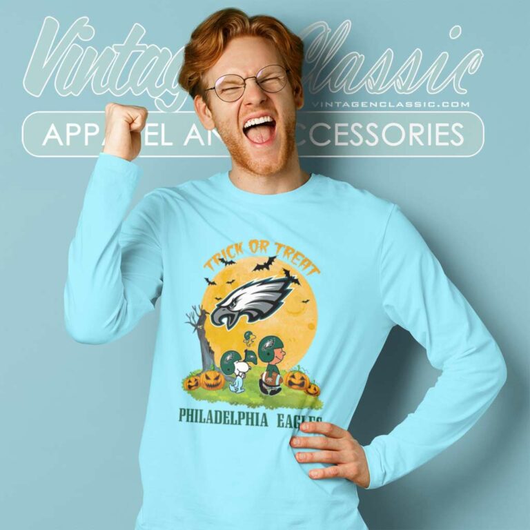 Philadelphia Eagles Shirt Snoopy Trick Or Treat Halloween Long Sleeve Tee Philadelphia Eagles Shirt Snoopy Trick Or Treat Halloween Long Sleeve Tee