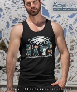Philadelphia Eagles Snoopy And Friends Walking Tank Top Racerback