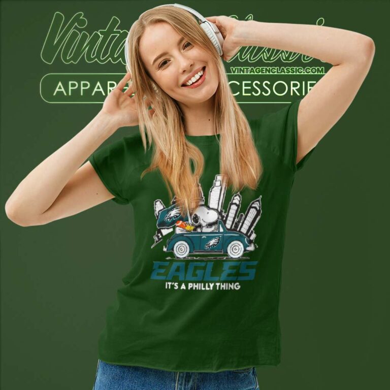 Philadelphia Eagles Snoopy And Woodstock Drive Car Its A Philly Thing Women TShirt Philadelphia Eagles Snoopy And Woodstock Drive Car Its A Philly Thing Women TShirt