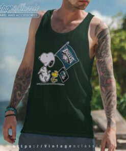 Philadelphia Eagles Snoopy Flag Tank Top Racerback