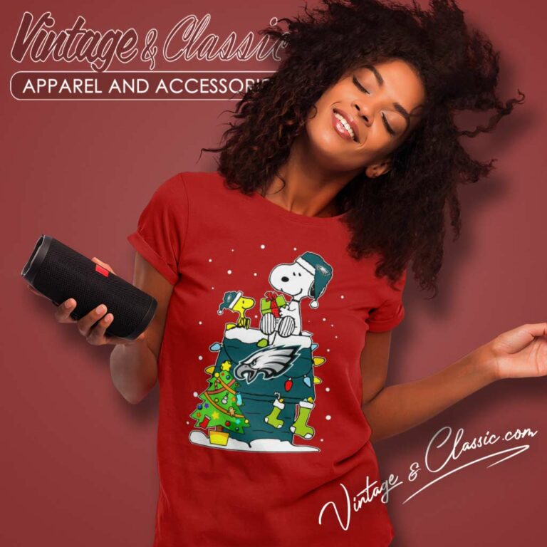 Philadelphia Eagles Snoopy Ugly Christmas Women TShirt Philadelphia Eagles Snoopy Ugly Christmas Women TShirt