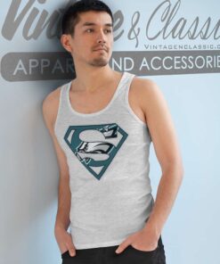 Philadelphia Eagles Superman Logo Tank Top Racerback