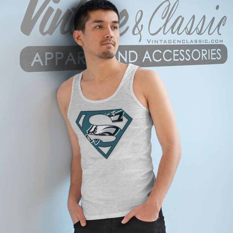 Philadelphia Eagles Superman Logo Tank Top Racerback Philadelphia Eagles Superman Logo Tank Top Racerback