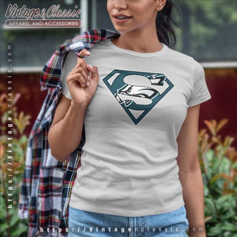 Philadelphia Eagles Superman Logo Women TShirt Philadelphia Eagles Superman Logo Women TShirt