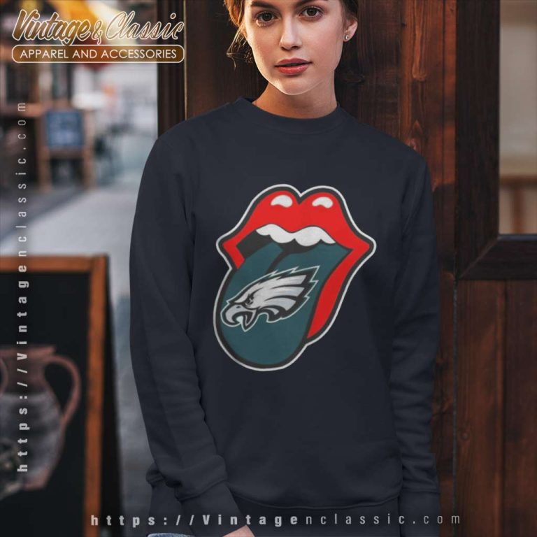 Philadelphia Eagles The Rolling Stones Logo Sweatshirt Philadelphia Eagles The Rolling Stones Logo Sweatshirt