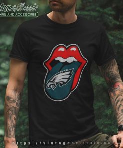 Philadelphia Eagles The Rolling Stones Logo T Shirt