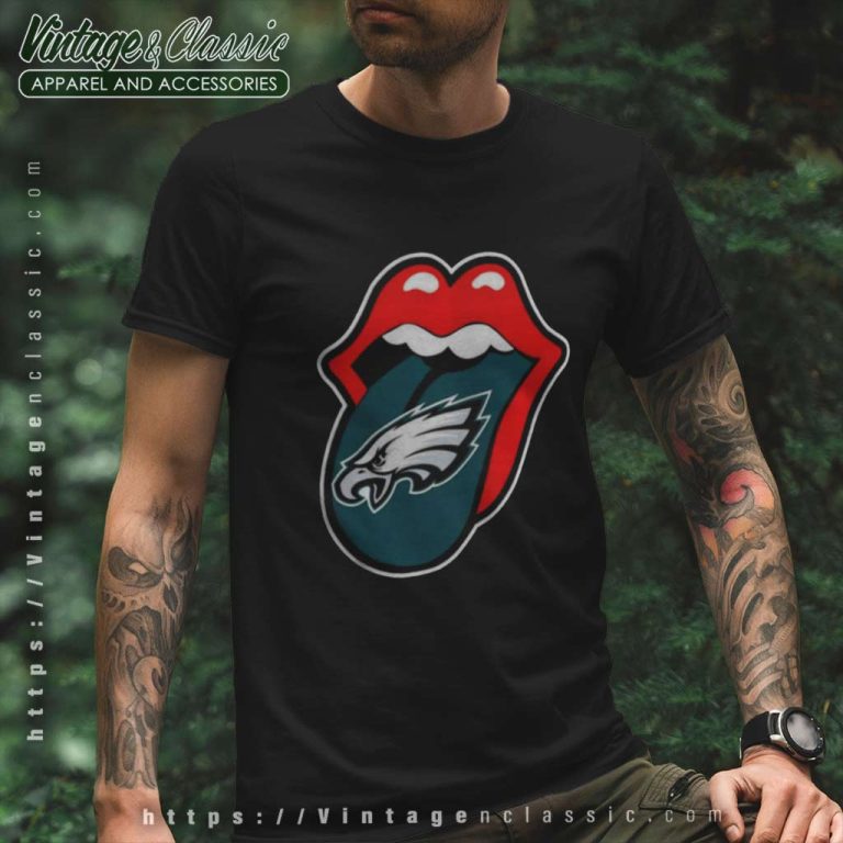 Philadelphia Eagles The Rolling Stones Logo T Shirt Philadelphia Eagles The Rolling Stones Logo T Shirt
