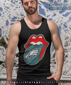 Philadelphia Eagles The Rolling Stones Logo Tank Top Racerback