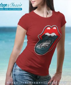 Philadelphia Eagles The Rolling Stones Logo Women TShirt