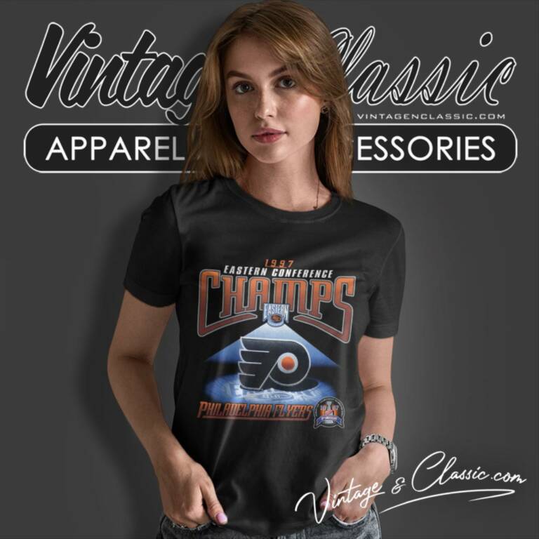 Philadelphia Flyers Conference Champs 1997 Women T Shirt Philadelphia Flyers Conference Champs 1997 Women T Shirt