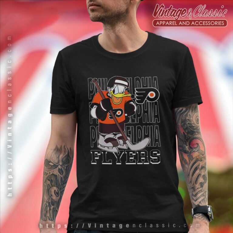 Philadelphia Flyers Donald Duck Hockey Shirt T shirt Philadelphia Flyers Donald Duck Hockey Shirt T shirt