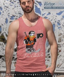 Philadelphia Flyers Donald Duck Hockey Shirt Tank Top Racerback
