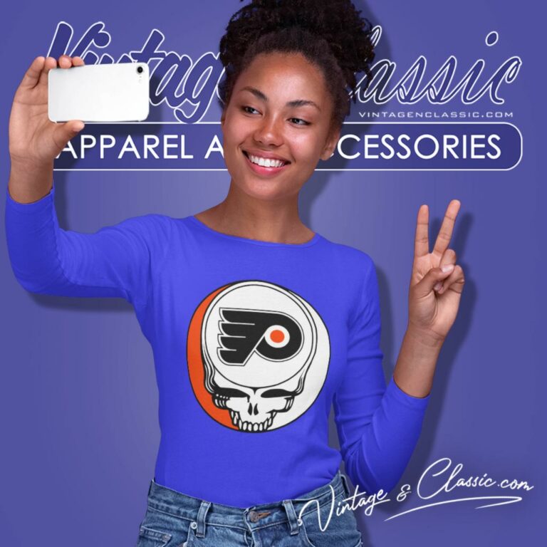 Philadelphia Flyers Grateful Dead Steal Your Face Long Sleeve Tee Philadelphia Flyers Grateful Dead Steal Your Face Long Sleeve Tee