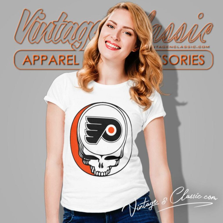 Philadelphia Flyers Grateful Dead Steal Your Face Women T Shirt Philadelphia Flyers Grateful Dead Steal Your Face Women T Shirt