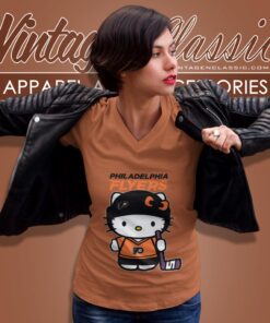 Philadelphia Flyers Hello Kitty Shirt V Neck TShirt