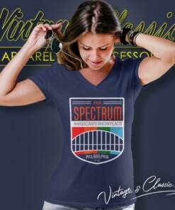 Philadelphia Flyers Sixers Retro Spectrum V Neck TShirt