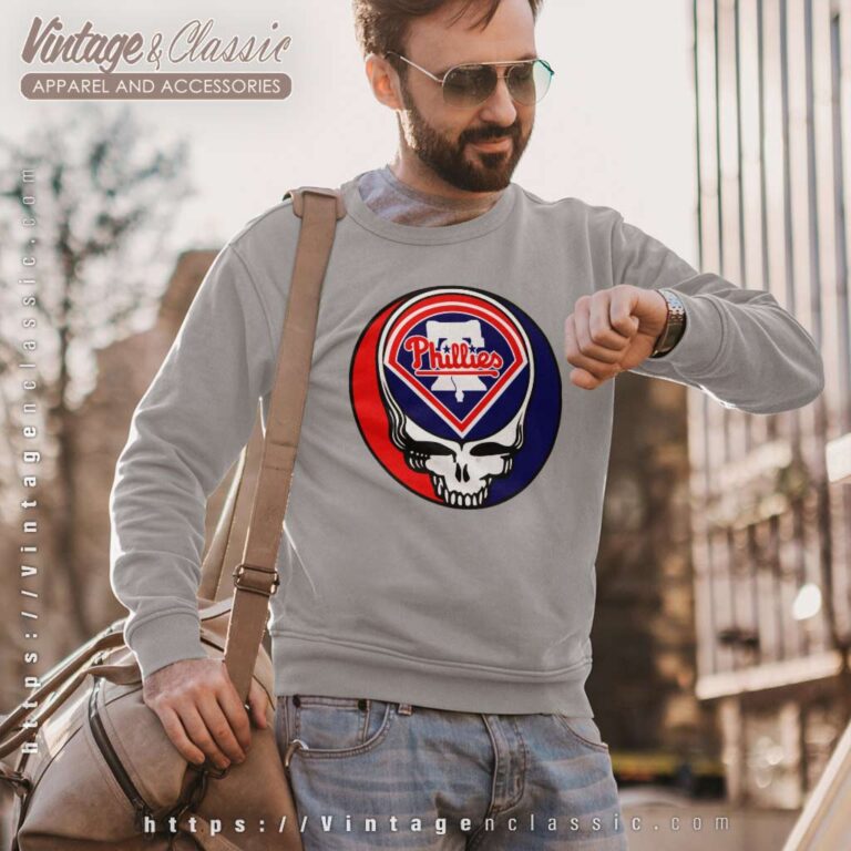 Philadelphia Phillies Grateful Dead Baseball Sweatshirt Philadelphia Phillies Grateful Dead Baseball Sweatshirt