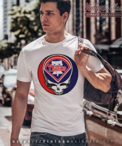 Philadelphia Phillies Grateful Dead Baseball T Shirt