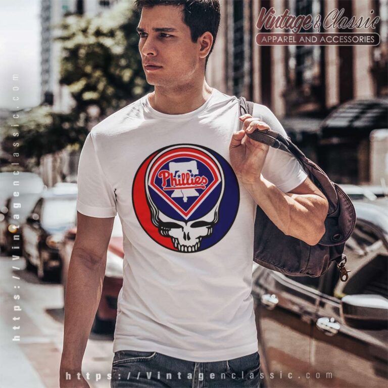Philadelphia Phillies Grateful Dead Baseball T Shirt Philadelphia Phillies Grateful Dead Baseball T Shirt