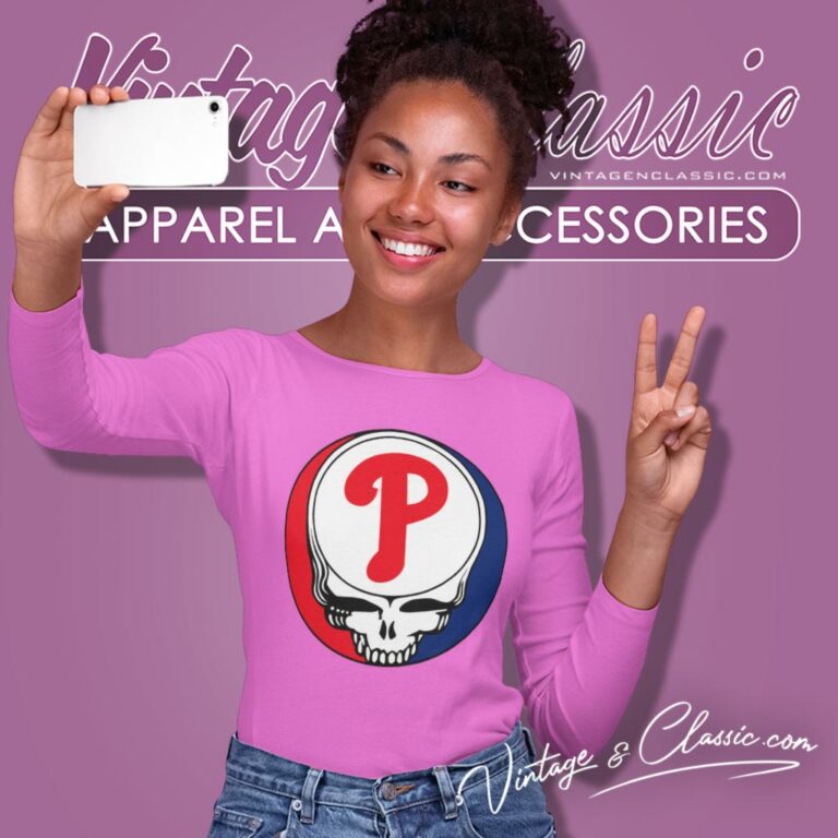 Philadelphia Phillies Grateful Dead Steal Your Face Long Sleeve Tee Philadelphia Phillies Grateful Dead Steal Your Face Long Sleeve Tee