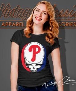 Philadelphia Phillies Grateful Dead Steal Your Face Women T Shirt