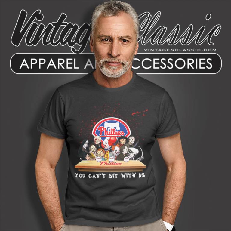 Philadelphia Phillies Horror Movie Characters You Cant Sit With Us T Shirt Philadelphia Phillies Horror Movie Characters You Cant Sit With Us T Shirt